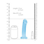 REALROCK Non Realistic Dildo With Suction Cup - 17 cm - Blue - Blue 17 cm Dong - Image 5