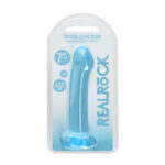 REALROCK Non Realistic Dildo With Suction Cup - 17 cm - Blue - Blue 17 cm Dong - Image 6