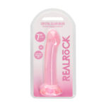 REALROCK Non Realistic Dildo With Suction Cup - 17 cm - Pink 17 cm Dong - Image 6