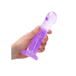 REALROCK Non Realistic Dildo With Suction Cup - 17 cm - Purple 17 cm Dong - Image 2
