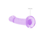 REALROCK Non Realistic Dildo With Suction Cup - 17 cm - Purple 17 cm Dong - Image 4