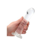 REALROCK Non Realistic Dildo With Suction Cup - 17 cm - Clear 17 cm Dong - Image 2