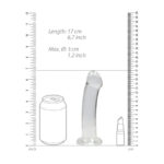 REALROCK Non Realistic Dildo With Suction Cup - 17 cm - Clear 17 cm Dong - Image 5