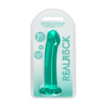 REALROCK Non Realistic Dildo With Suction Cup - 17 cm - Turquoise - Turquoise 17 cm Dong - Image 6