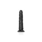 REALROCK Realistic Slim Dildo without Balls - 15.5 cm - Black 15.5 cm (6'') Dong - Image 4