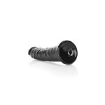 REALROCK Realistic Slim Dildo with Suction Cup - 18cm - Black 18 cm (7'') Dong - Image 6