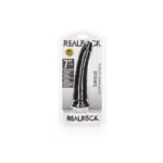 REALROCK Realistic Slim Dildo with Suction Cup - 18cm - Black 18 cm (7'') Dong - Image 7