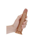 REALROCK Realistic Slim Dildo with Suction Cup - 18cm - Tan 18 cm (7'') Dong - Image 2