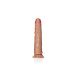 REALROCK Realistic Slim Dildo with Suction Cup - 18cm - Tan 18 cm (7'') Dong - Image 4