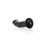 REALROCK Realistic Regular Curved Dildo with Suction Cup - 15.5 cm - Black 15.5 cm (6'') Dong - Image 6