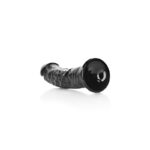 REALROCK Realistic Regular Curved Dildo with Suction Cup - 18 cm - Black 18 cm (7'') Dong - Image 6