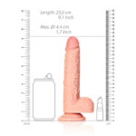 REALROCK Straight Realistic Dildo with Balls - 20.5 cm - Flesh 20.5 cm (8'') Dong - Image 8