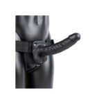 REALROCK Hollow Strapon with Balls - 23 cm Black - Black 23 cm Hollow Strap-On - Image 2
