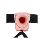 REALROCK Vibrating Hollow Strapon + Balls - 23cm Flesh - Flesh 23 cm Vibrating Hollow Strap-On - Image 6
