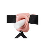 REALROCK Vibrating Hollow Strapon + Balls - 23cm Flesh - Flesh 23 cm Vibrating Hollow Strap-On - Image 7