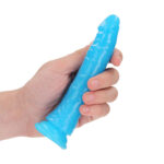 REALROCK 15.5 cm Slim Glow in the Dark Neon - Blue - Glow in Dark Blue 15.5 cm (6'') Dong - Image 2