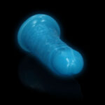 REALROCK 15.5 cm Slim Glow in the Dark Neon - Blue - Glow in Dark Blue 15.5 cm (6'') Dong - Image 4