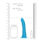 REALROCK 15.5 cm Slim Glow in the Dark Neon - Blue - Glow in Dark Blue 15.5 cm (6'') Dong - Image 8