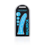 REALROCK 15.5 cm Slim Glow in the Dark Neon - Blue - Glow in Dark Blue 15.5 cm (6'') Dong - Image 9