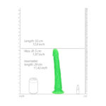 REALROCK 29 cm Slim Glow in the Dark Neon - Green - Glow in Dark Green 29 cm (11'') Dong - Image 8