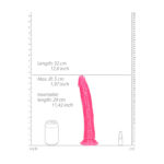 REALROCK 29 cm Slim Glow in the Dark Neon - Pink - Glow in Dark Pink 29 cm (11'') Dong - Image 8