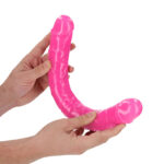 REALROCK 38 cm Double Dong Glow - Pink - Pink 38 cm (15'') Double Dong - Image 2