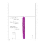 REALROCK 38 cm Double Dong Glow - Purple - Purple 38 cm (15'') Double Dong - Image 6