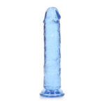 REALROCK 18 cm Straight Dildo - Blue - Blue 18 cm (7'') Dong - Image 4