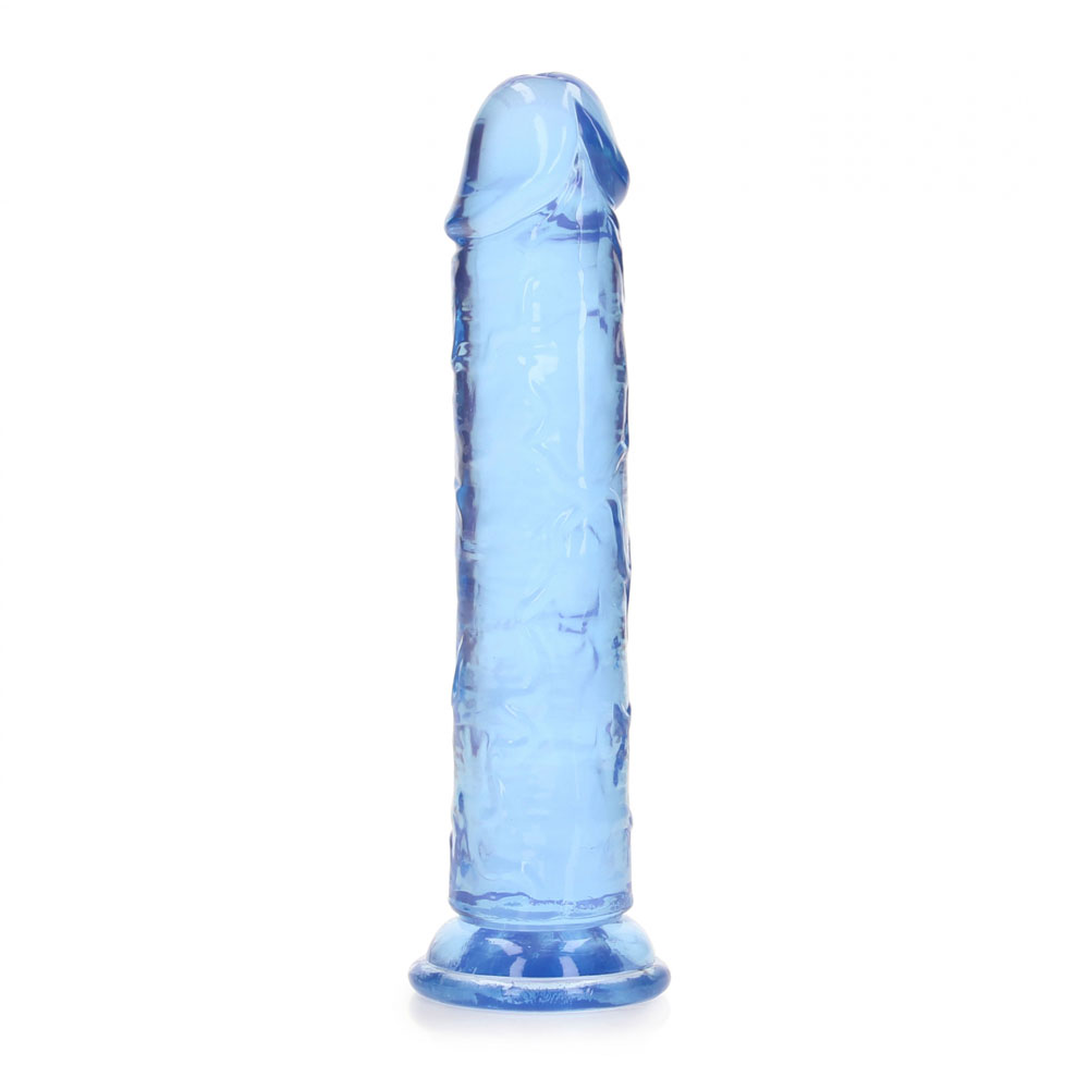 REALROCK 18 cm Straight Dildo - Blue - Blue 18 cm (7'') Dong - Image 4