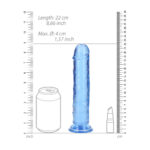 REALROCK 20 cm Straight Dildo - Blue - Blue 20 cm (8'') Dong - Image 7
