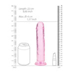 REALROCK 20 cm Straight Dildo - Pink - Pink 20 cm (8'') Dong - Image 7