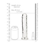 REALROCK 20 cm Straight Dildo - Transparent - Clear 20 cm (8'') Dong - Image 7