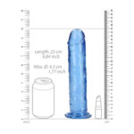 REALROCK 25 cm Straight Dildo - Blue - Blue 25 cm (10'') Dong - Image 7