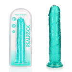 REALROCK 25 cm Straight Dildo - Turquoise - Turquoise 25 cm (10'') Dong