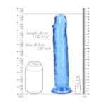 REALROCK 28 cm Straight Dildo - Blue - Blue 28 cm (10'') Dong - Image 7