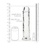 REALROCK 28 cm Straight Dildo - Transparent - Clear 28 cm (10'') Dong - Image 7