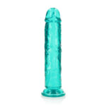 REALROCK 28 cm Straight Dildo - Turquoise - Turquoise 28 cm (10'') Dong - Image 5