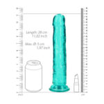 REALROCK 28 cm Straight Dildo - Turquoise - Turquoise 28 cm (10'') Dong - Image 7