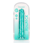 REALROCK 28 cm Straight Dildo - Turquoise - Turquoise 28 cm (10'') Dong - Image 8