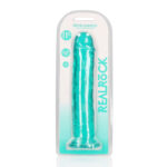 REALROCK 31 cm Straight Dildo - Turquoise - Turquoise 31 cm (11'') Dong - Image 8