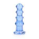 REALROCK 14 cm Curvy Anal Plug - Blue - Blue 14 cm (4.5'') Butt Plug - Image 3