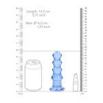 REALROCK 14 cm Curvy Anal Plug - Blue - Blue 14 cm (4.5'') Butt Plug - Image 5