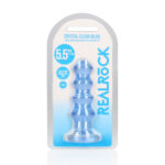 REALROCK 14 cm Curvy Anal Plug - Blue - Blue 14 cm (4.5'') Butt Plug - Image 6