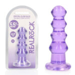 REALROCK 14 cm Curvy Anal Plug - Purple - Purple 14 cm (4.5'') Butt Plug
