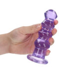 REALROCK 14 cm Curvy Anal Plug - Purple - Purple 14 cm (4.5'') Butt Plug - Image 2