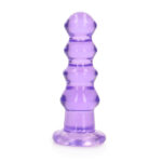 REALROCK 14 cm Curvy Anal Plug - Purple - Purple 14 cm (4.5'') Butt Plug - Image 3