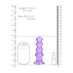REALROCK 14 cm Curvy Anal Plug - Purple - Purple 14 cm (4.5'') Butt Plug - Image 5