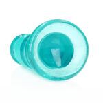 REALROCK 14 cm Curvy Anal Plug - Turquoise - Turquoise 14 cm (4.5'') Butt Plug - Image 4