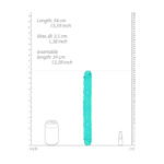 REALROCK 34 cm Double Dong - Turquoise - Turquoise 34 cm (14'') Double Dong - Image 5