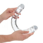 REALROCK 45 cm Double Dong - Clear - Clear 45 cm (18'') Double Dong - Image 2